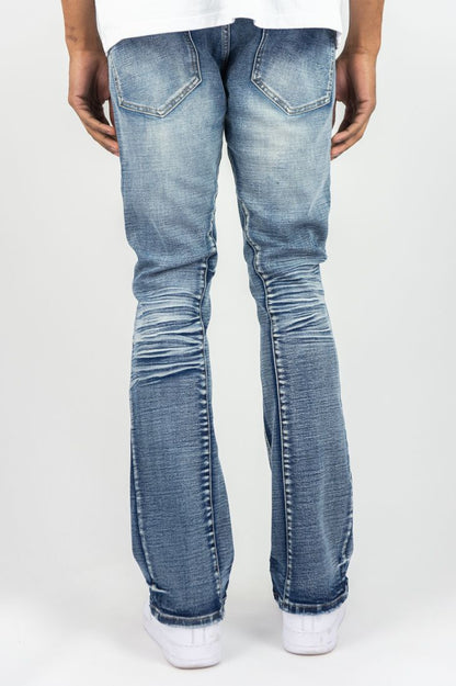 FLARE ROAD  FIT DENIM BLUE