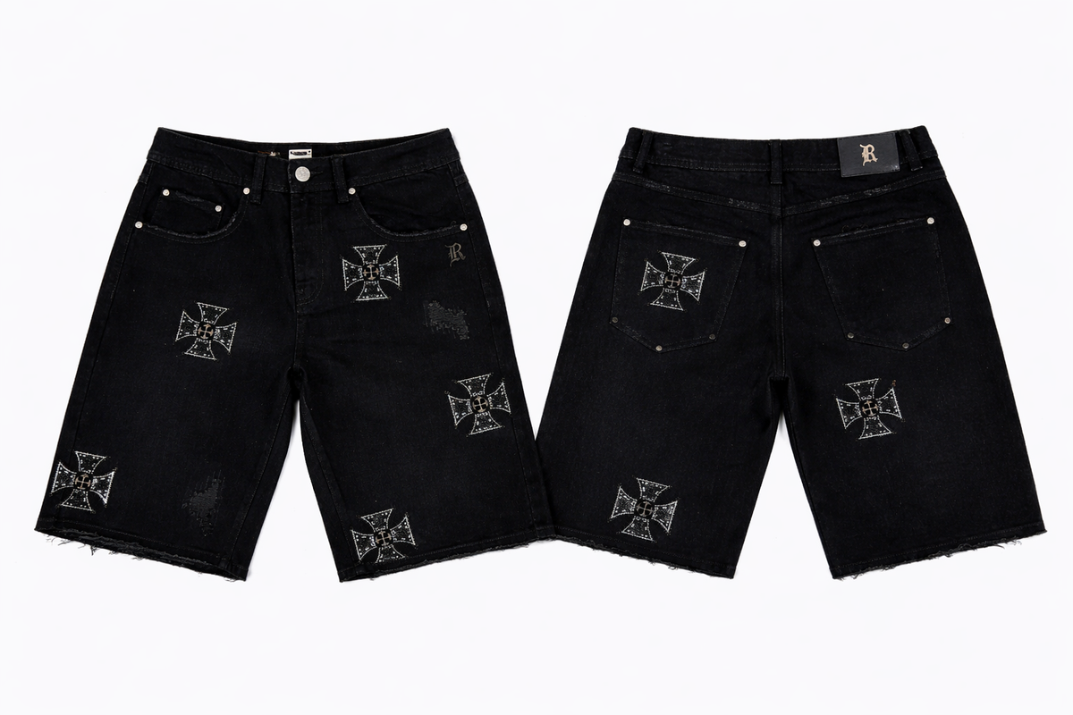 DEMIN JORTS R3BELS BLACK