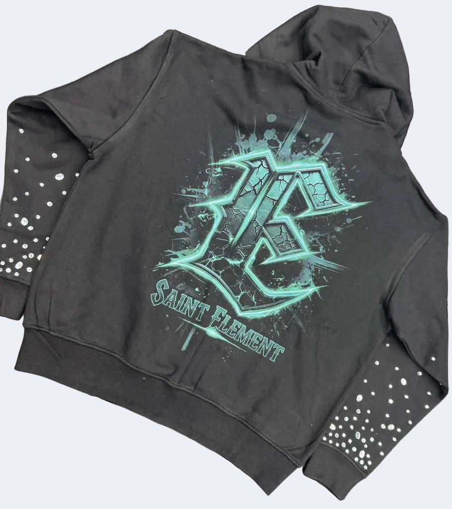 Hoodie Element Drip Black BB