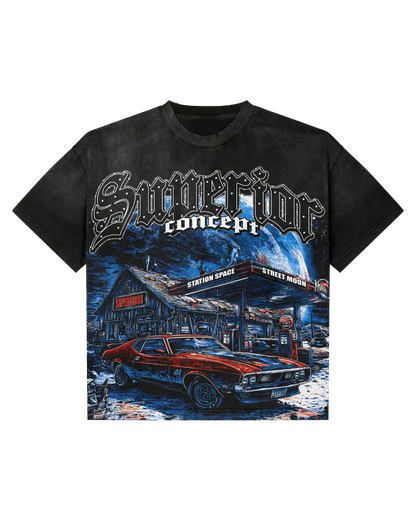 Superior Black Tee Space Station